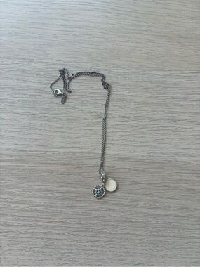 Pandora Sterling Silver 'Follow Your Dreams Compass' Charm + Necklace